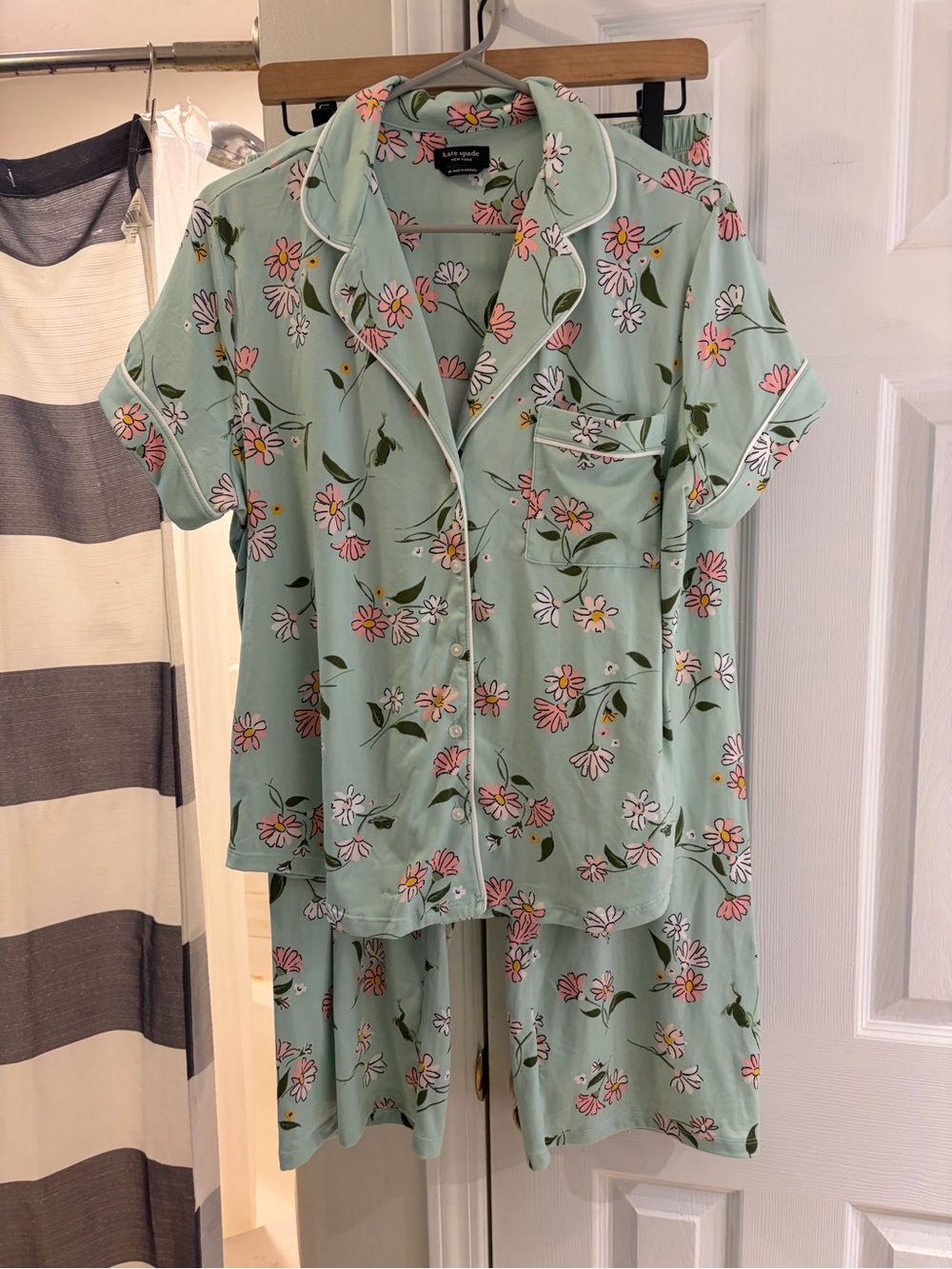 kate spade Mint Floral Short-Sleeve Pajama Set